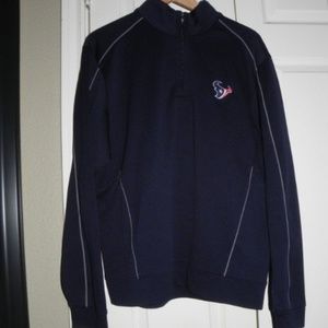 NFL 1/4 zip Men's Navy Houston Texans pullover L